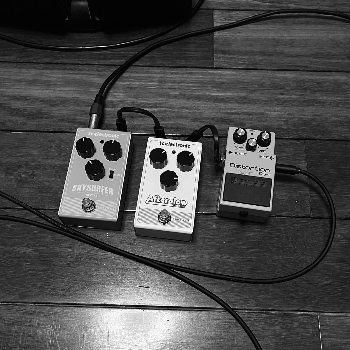 TC Electronic Music Gear Setup by sop2sop featuring TC Electronic Skysurfer Reverb, TC Electronic Afterglow Chorus, and Boss DS-1 Distortion