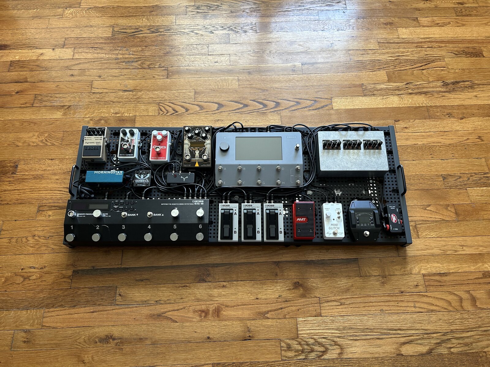 Pedalboard by keatonrobinson featuring Boss AW-3 Dynamic Wah, Electro-Harmonix Pitch Fork, and Electro-Harmonix Nano POG and 13 more pieces of gear