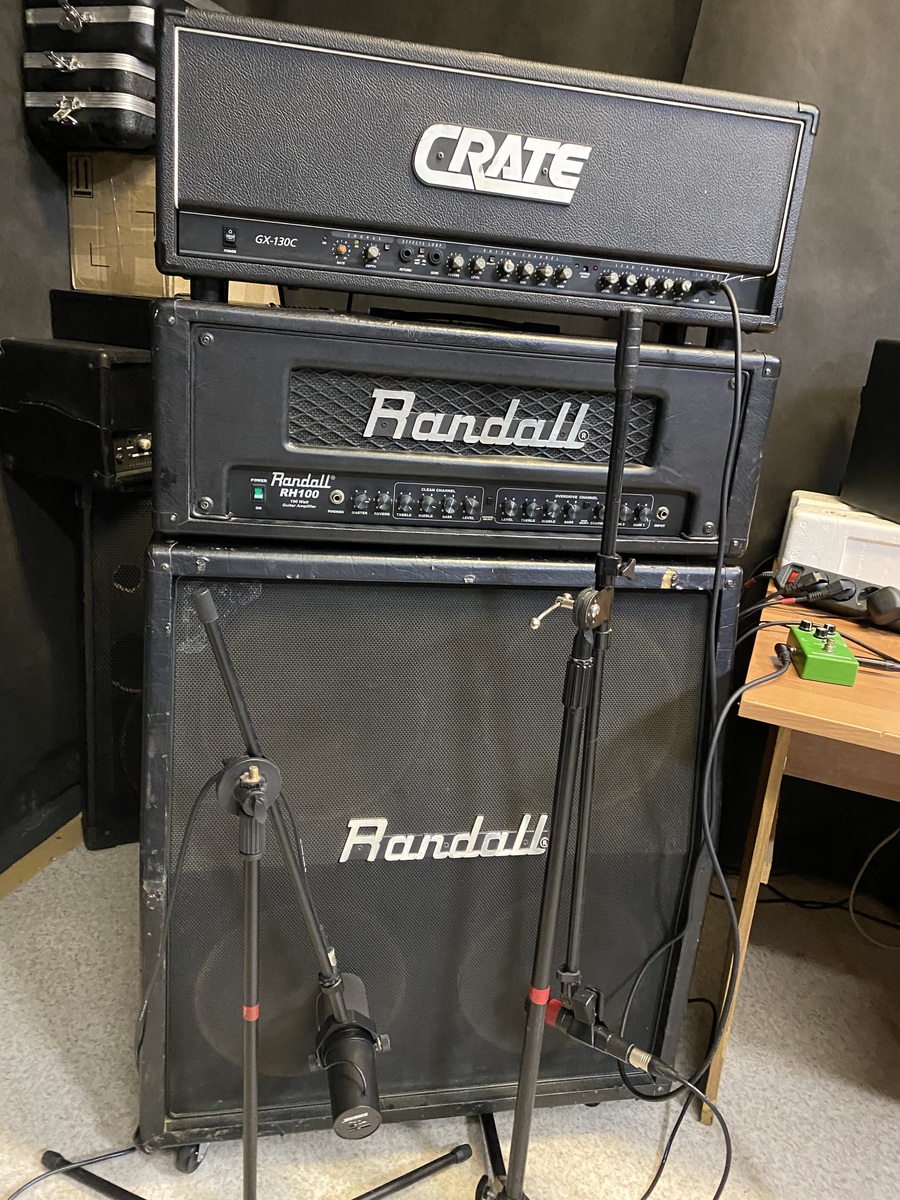Electronic Studio Setup by rottennik featuring Crate G130C XL, Randall RH100, and Randall 412CB Guitar Cabinet and 2 more pieces of gear