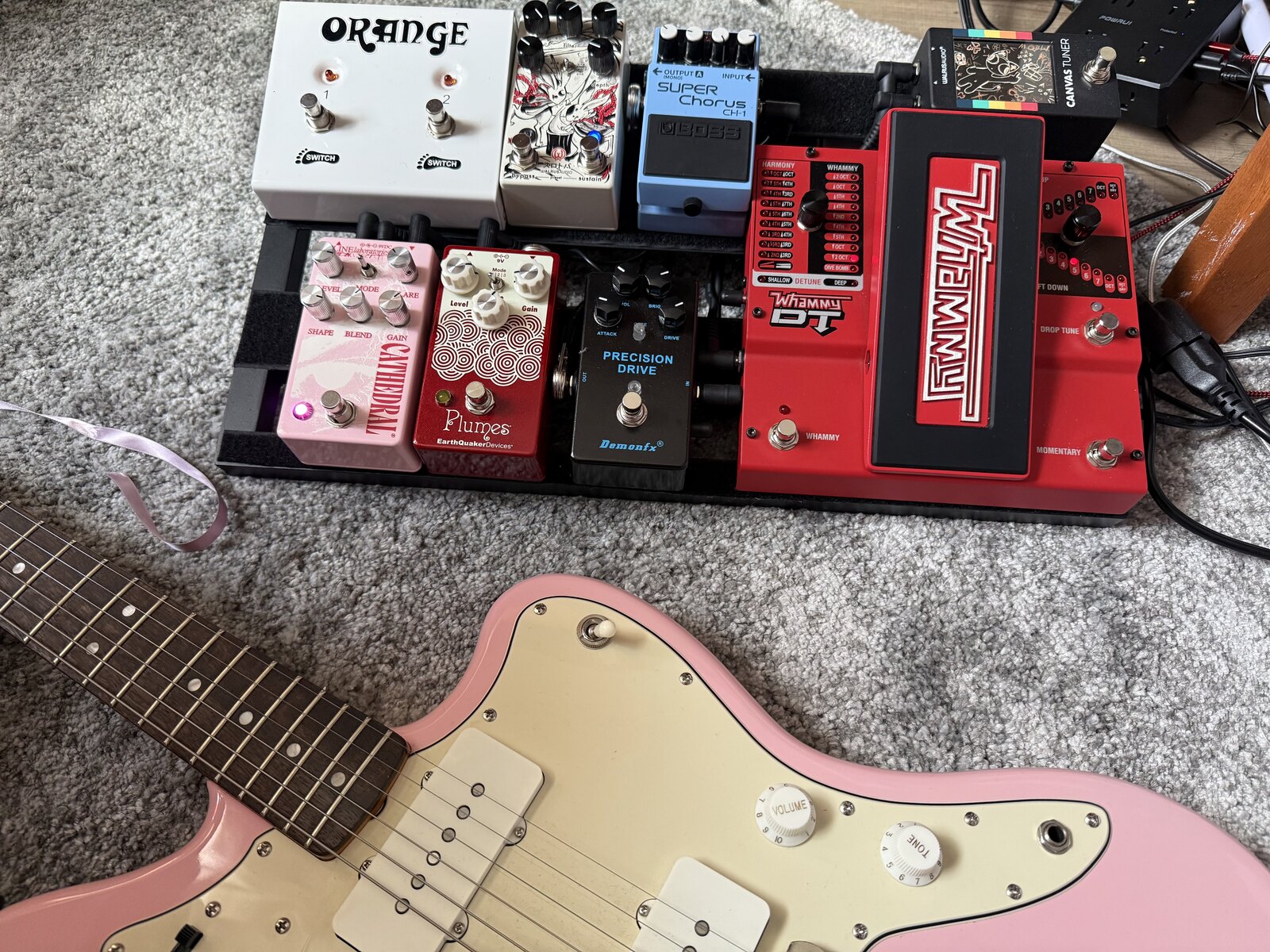 Metal Pedalboard by marisa featuring Walrus Audio Canvas Tuner Pedal, DigiTech Whammy DT, and Horizon Devices Precision Drive and 6 more pieces of gear