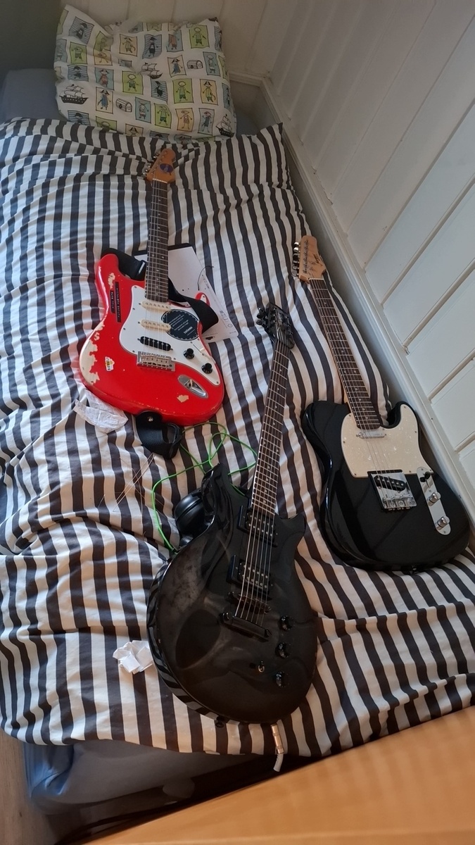 Metal Music Gear Setup by lars_gustav_larsson featuring Hamer XT Series Skulls, Morgan Guitars (Norway) GP TL 250 Telecaster, and Gear4Music LA Electric Guitar and 2 more pieces of gear