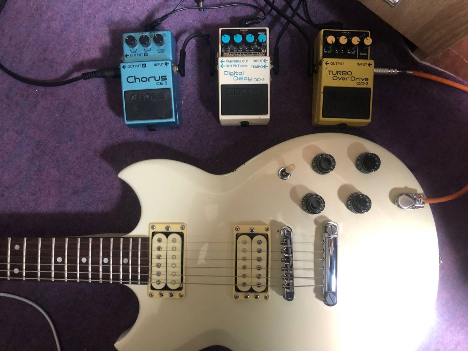 Boss Pedalboard by konsul featuring Yamaha SG200, Boss OD-2 Turbo OverDrive, and Boss DD-5 Digital Delay and 1 more piece of gear