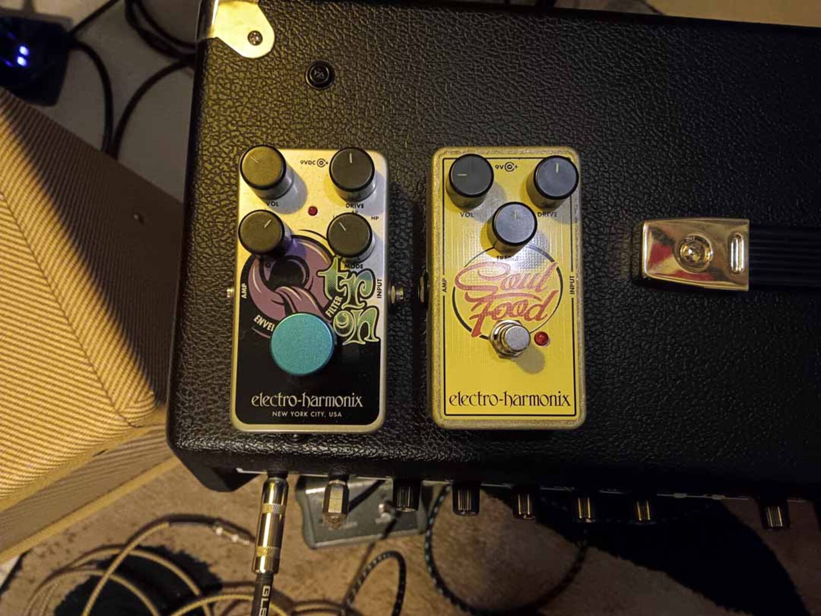 Pedalboard by jeremy_crockett featuring Electro-Harmonix Soul Food and Electro-Harmonix Nano Q-Tron