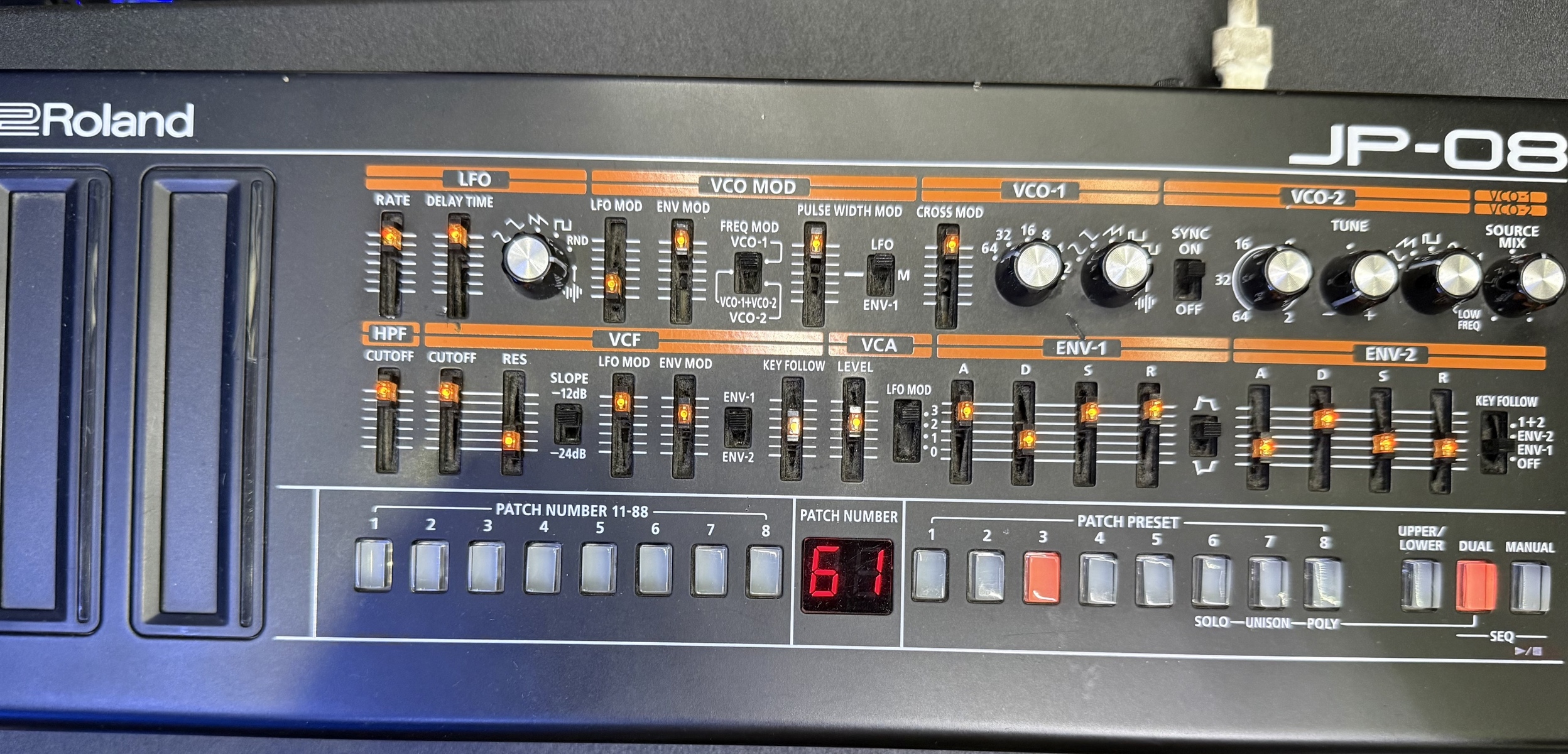 Synth Setup by rettervondunkel featuring Roland JP-08 Boutique Series Synthesizer Module with K-25m Keyboard