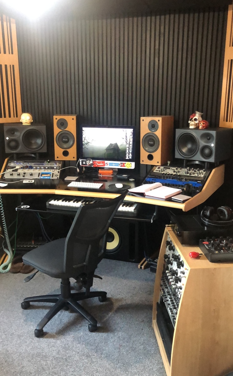 Electronic Studio Setup by curtisgabriel featuring ProAc Studio 100, Neumann KH 310 A, and Bryston 4B SST and 3 more pieces of gear