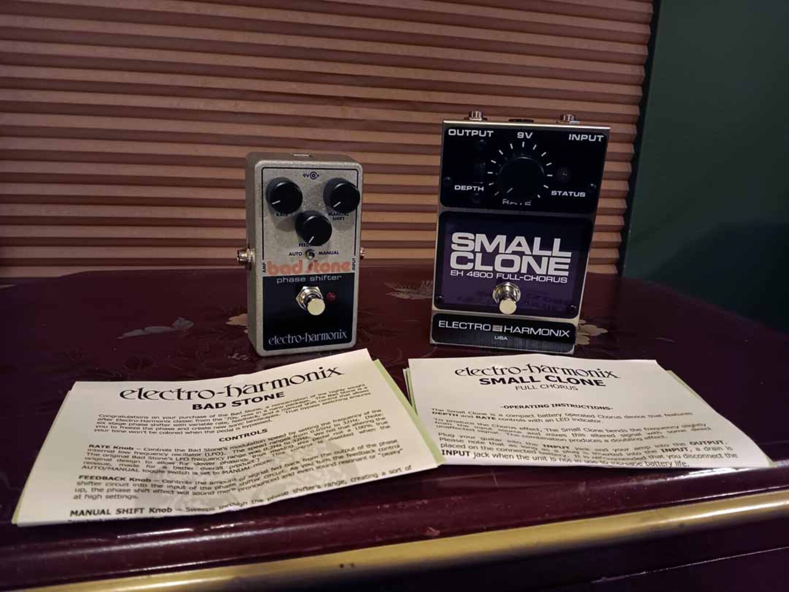 Pedalboard by jeremy_crockett featuring Electro-Harmonix Bad Stone Nano and Electro-Harmonix Small Clone EH4600 Mini-Chorus