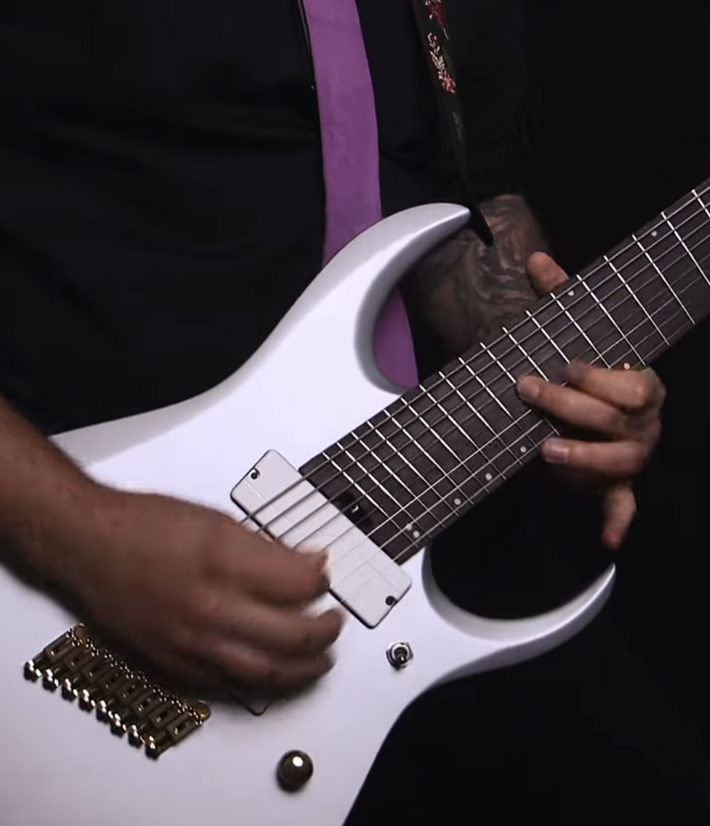 Music Gear Setup by chrisweinhardt featuring Ibanez Axe Design Lab RGDMS8 Multi-scale 8-string Electric Guitar