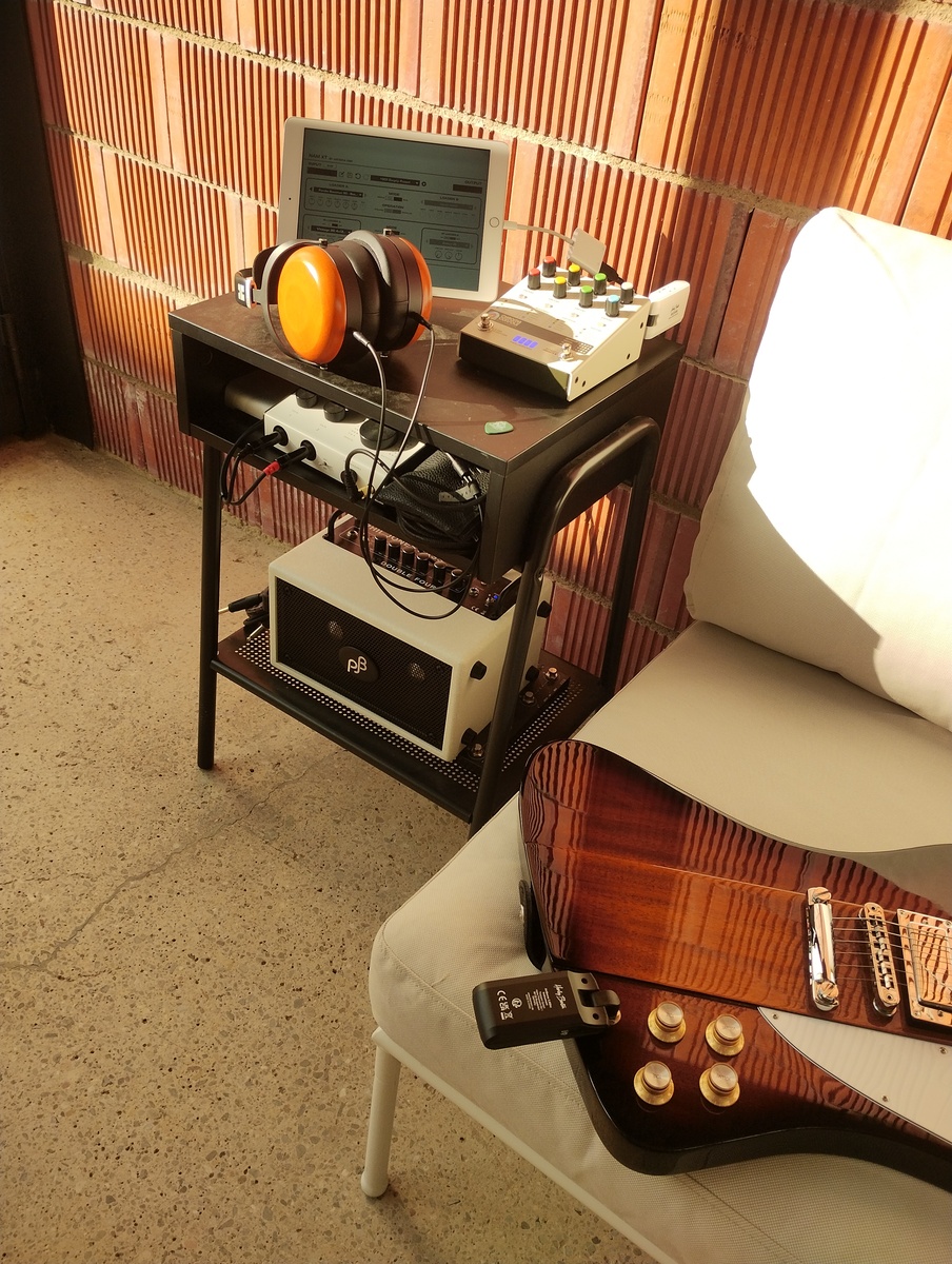 Electronic Studio Setup by sofamusician featuring Blackstar Polar 2 2-channel Guitar Interface, Hologram Electronics Chroma Console, and HIFIMAN SUNDARA Closed Back and 6 more pieces of gear