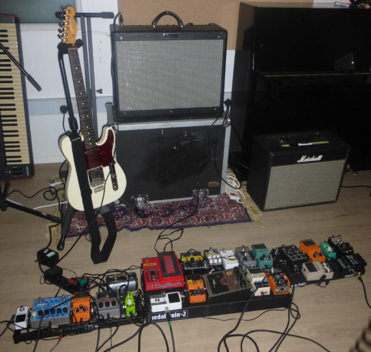 Pedalboard by fred_mile1 featuring Fender Hot Rod Deluxe III, Fender American Professional II Telecaster, and TC Electronic PolyTune 3 Mini and 21 more pieces of gear