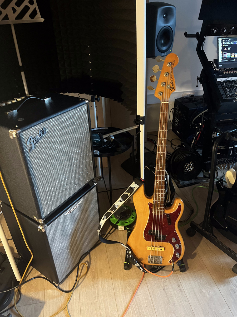 Fender Amp Rig by joeclarke featuring Fender Precision Bass, Fender Rumble 100, and Ashdown Engineering Studio 12 1x12 100w
