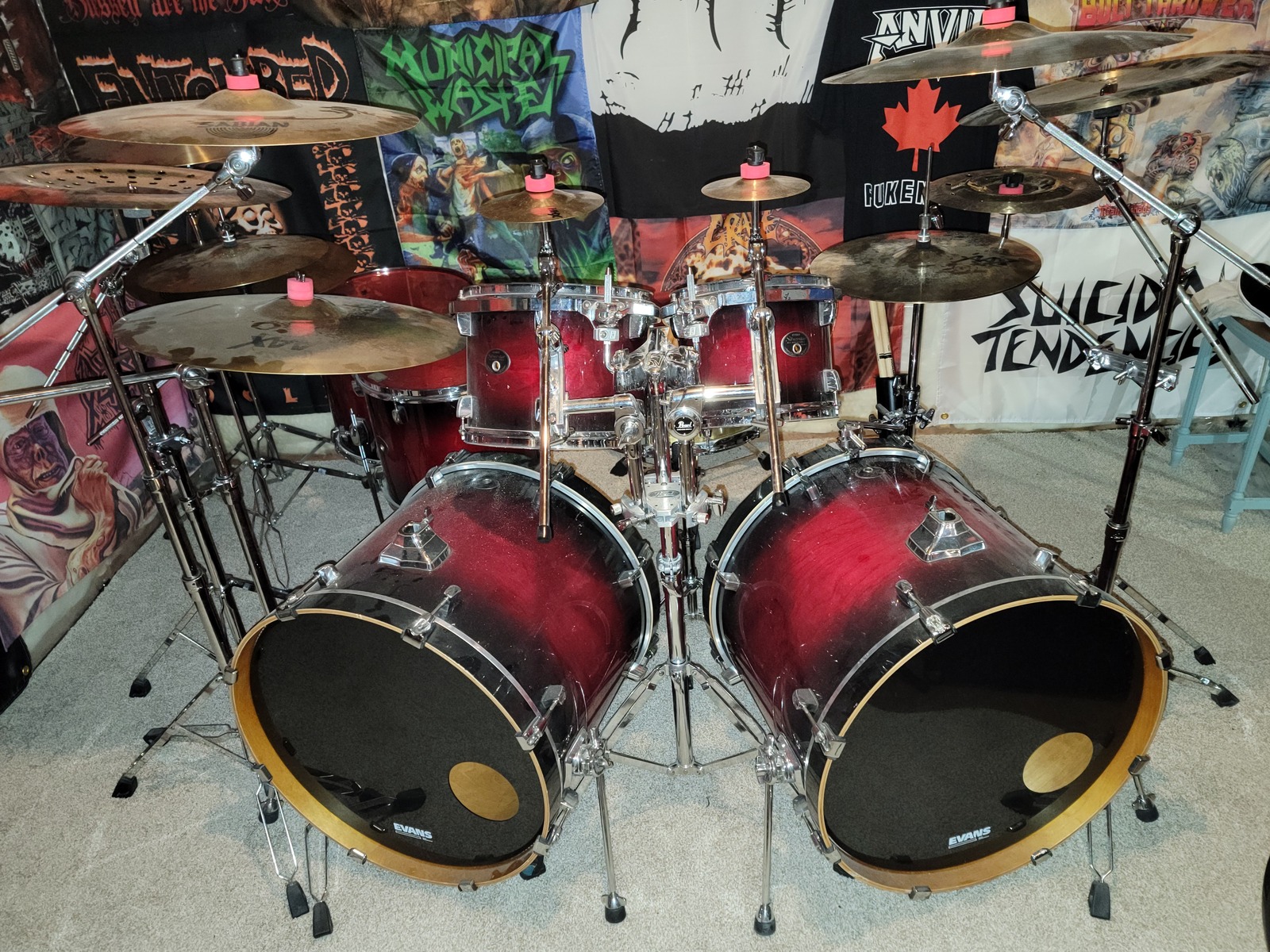 Metal Drum Kit by johnny_t featuring Tama Silverstar, Sabian 19" AA Holy China, and Sabian 15" AAX Medium Hi-Hat Cymbals (Pair) and 21 more pieces of gear