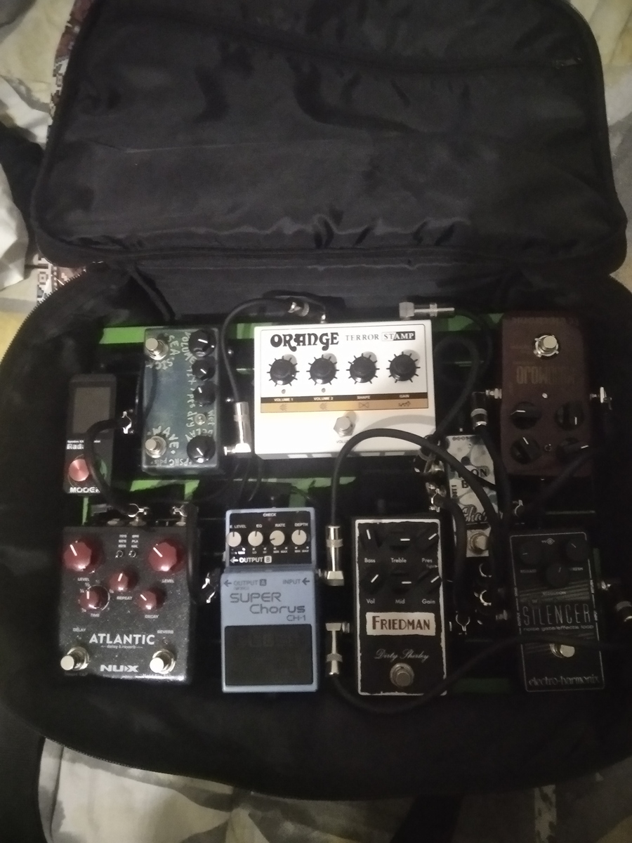 Metal Pedalboard by nick_shishkanov featuring NUX Atlantic Delay & Reverb, Boss CH-1 Super Chorus, and Mooer Radar Speaker CAB Simulator and 4 more pieces of gear