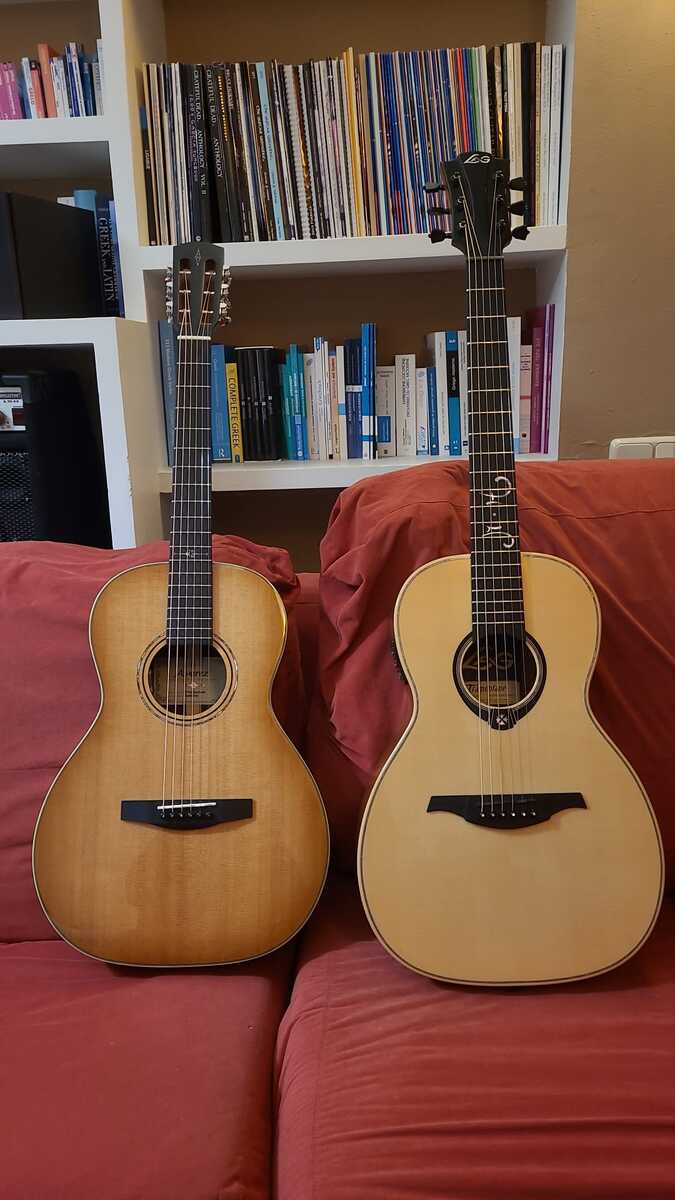 Lâg Music Gear Setup by aravin_dhillon featuring Lag Parlor and Alvarez LP70e Laureate Series Parlor Acoustic-electric Guitar - Daybreak