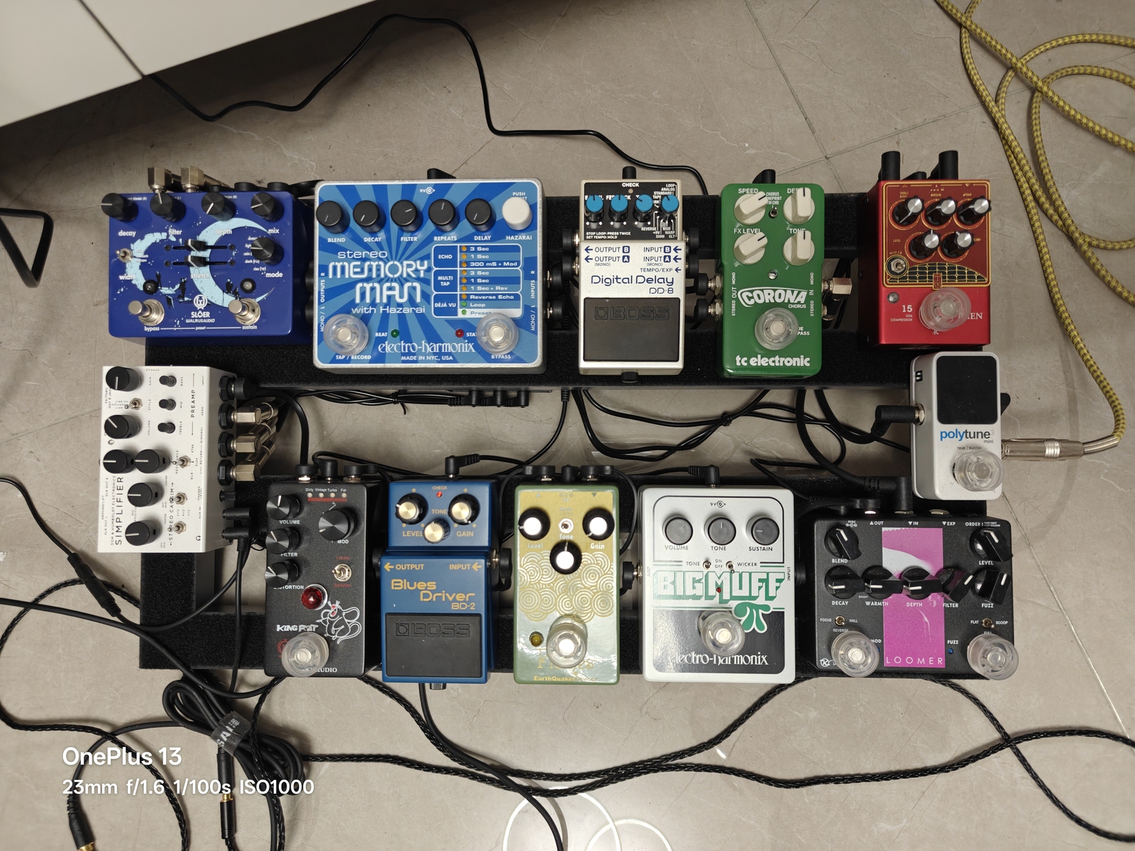 Pedalboard by matrixc7 featuring TC Electronic PolyTune 3 Mini, Gervana Pedals Jiachen OTA Compressor, and Keeley Loomer and 9 more pieces of gear