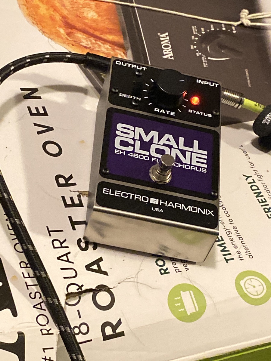 Music Gear Setup by semi_truck featuring Electro-Harmonix EH-4600 Small Clone, Squier Sonic Stratocaster HSS Electric Guitar, and Fender Frontman 10G and 1 more piece of gear