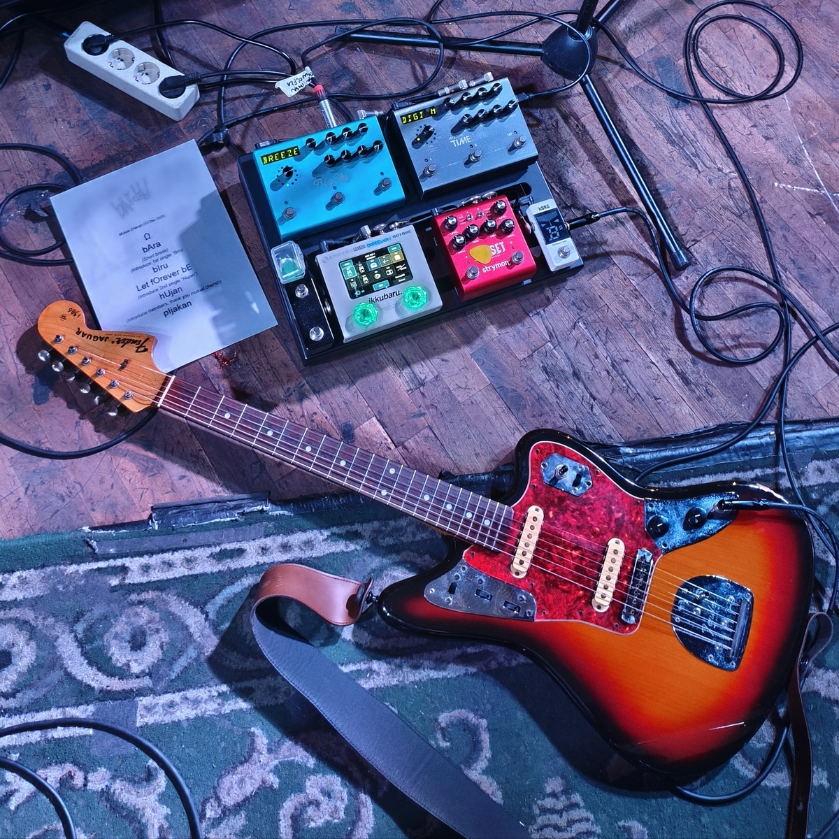 Strymon Pedalboard by ikkubaru3 featuring Korg Pitchblack Mini, Strymon Sunset Dual Overdrive, and Hotone Ampero Mini and 2 more pieces of gear