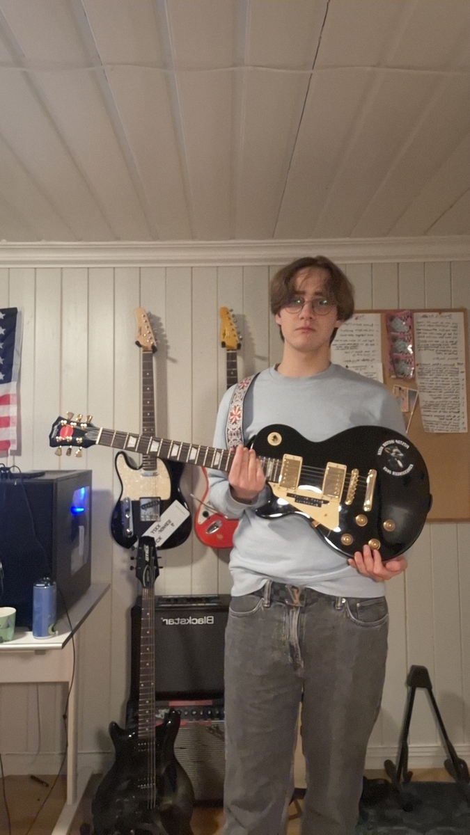 Ernie Ball Music Gear Setup by lars_gustav_larsson featuring Morgan Guitars (Norway) Legend Series LP 40 GP and Ernie Ball Regular Slinky Guitar Strings (10-46)