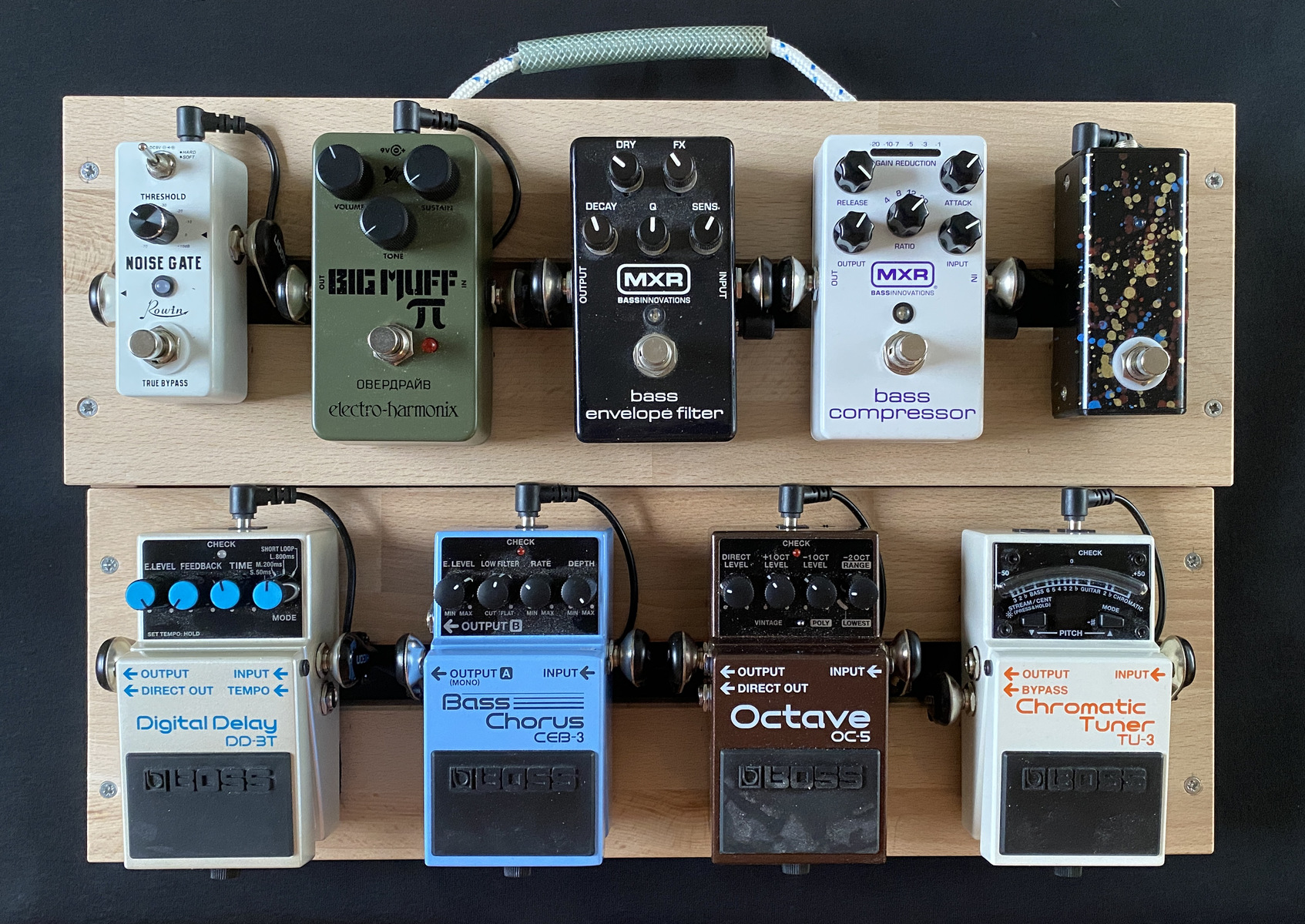 Boss Pedalboard by bert_roelse featuring Boss TU-3 Chromatic Tuner, Boss OC-5 Octave, and Boss CEB-3 Bass Chorus and 4 more pieces of gear