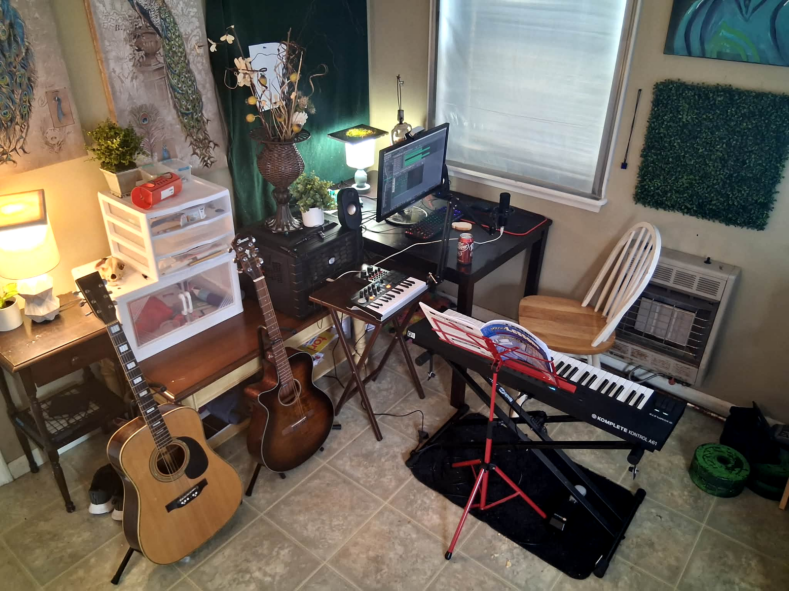 Music Gear Setup by kian_fox featuring Asmuse EMK-25B, Native Instruments Komplete Kontrol S49 MK2, and Midiplus SmartPad and 5 more pieces of gear