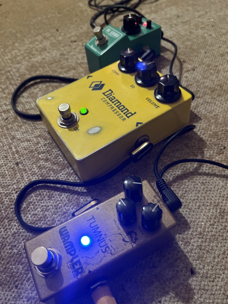 Metal Pedalboard by zlossi featuring Wampler Tumnus V1, Diamond CPR1 Compressor, and Ibanez Tube Screamer Mini