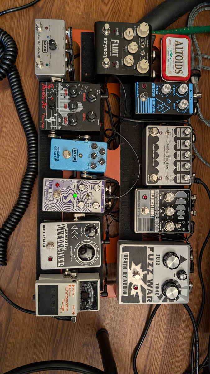 Pedalboard by joshua_metz_josh featuring Strymon Flint, EarthQuaker Devices Disaster Transport Sr., and Death By Audio Micro Dream and 8 more pieces of gear