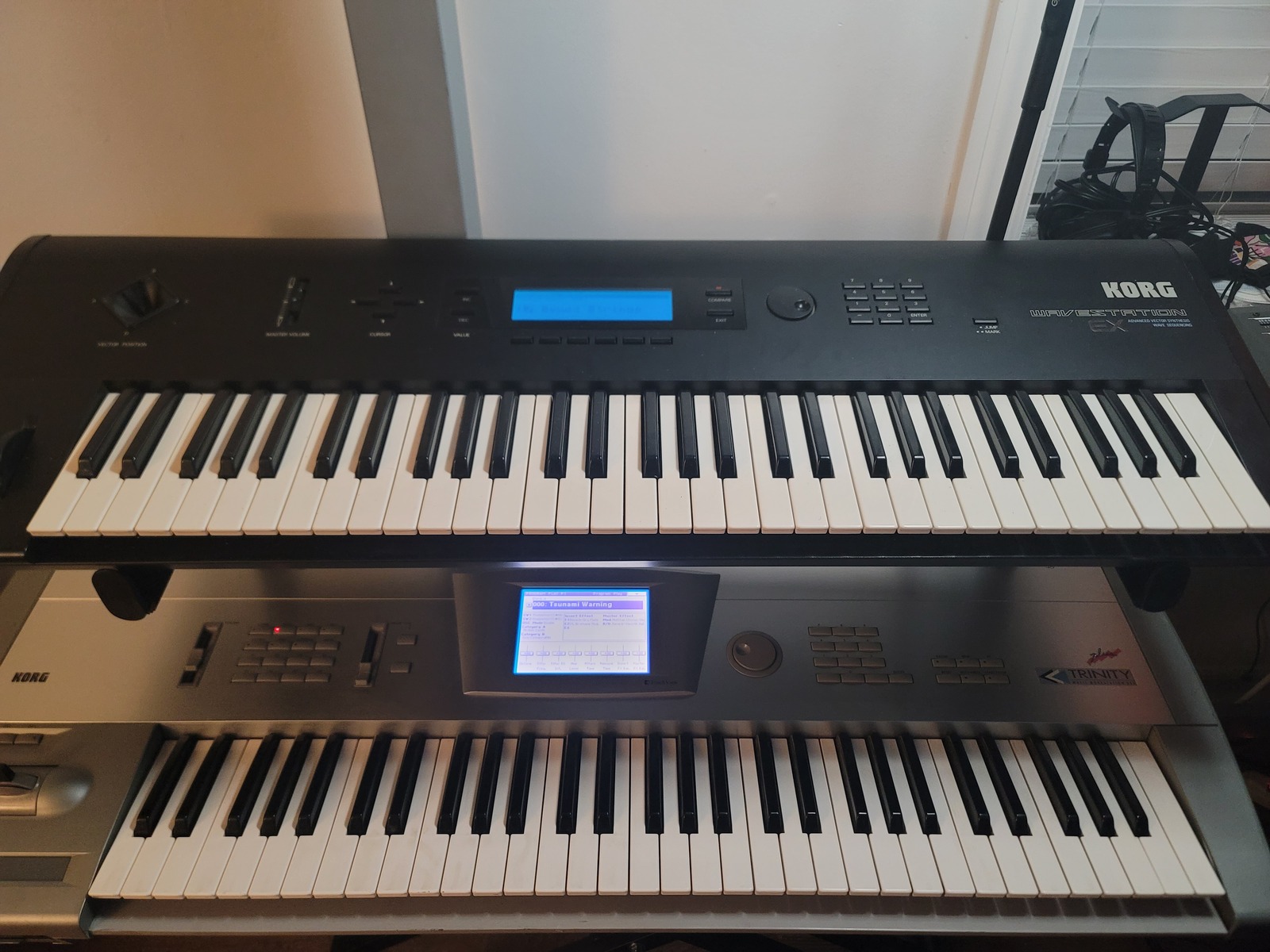 Electronic Studio Setup by orcasynth featuring Korg Wavestation EX and Korg Trinity Plus