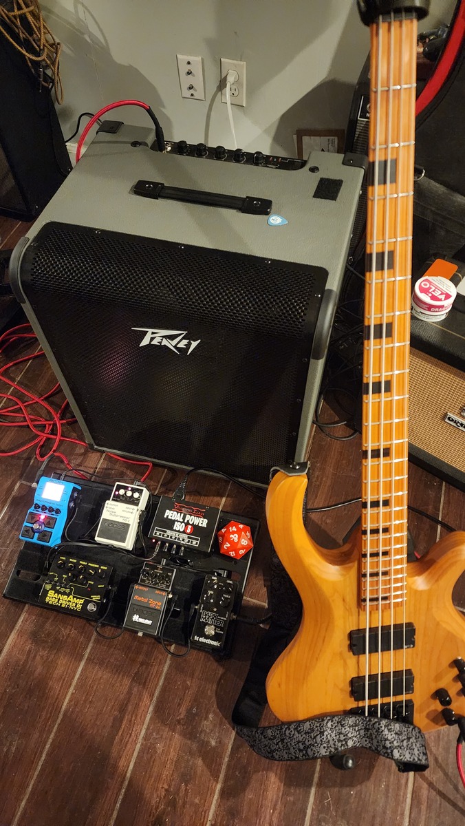 Metal Pedalboard by tomwilson87 featuring TC Electronic Dark Matter Distortion, Boss MT-2W Metal Zone Waza Craft, and Schecter Riot-4 Session and 5 more pieces of gear