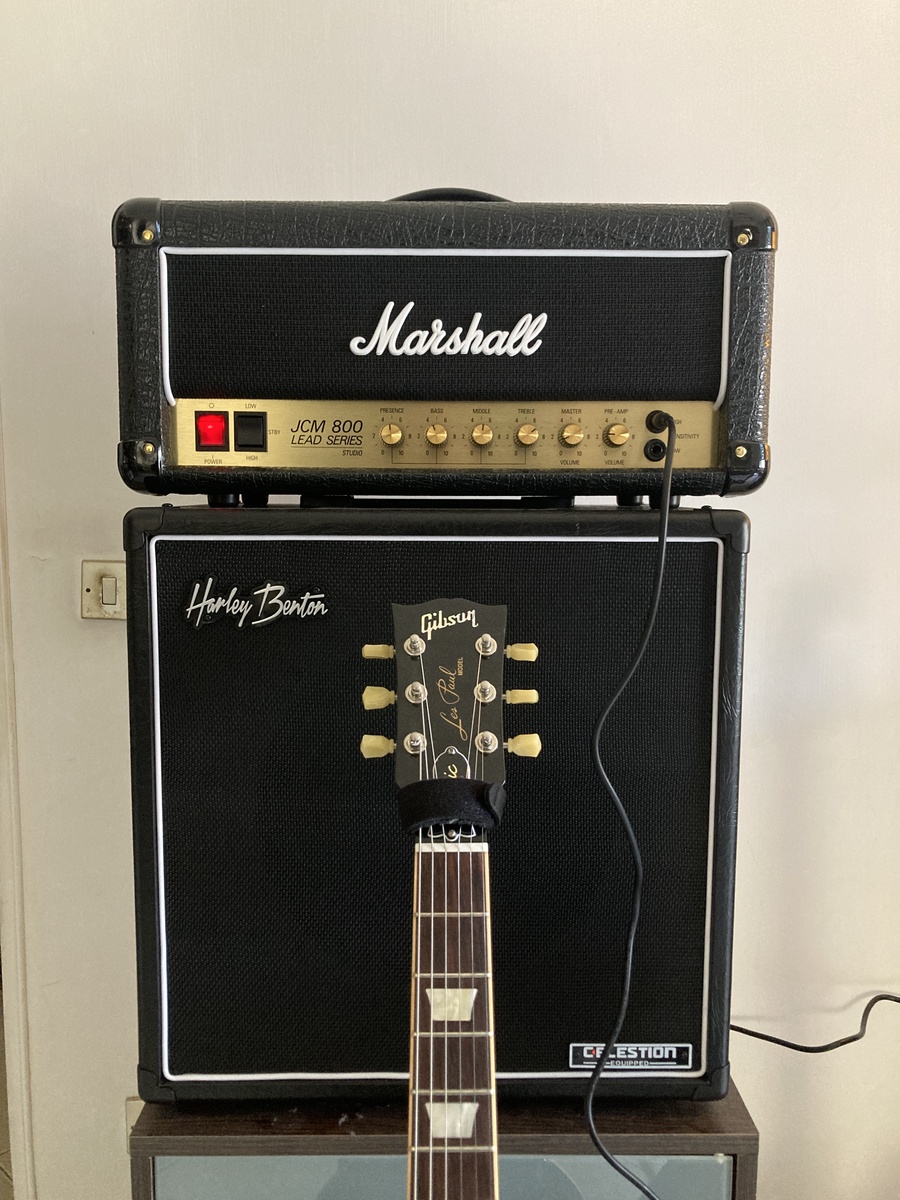 Gibson Amp Rig by alecani featuring Marshall SC20H Studio Classic and Gibson les paul classic 2014