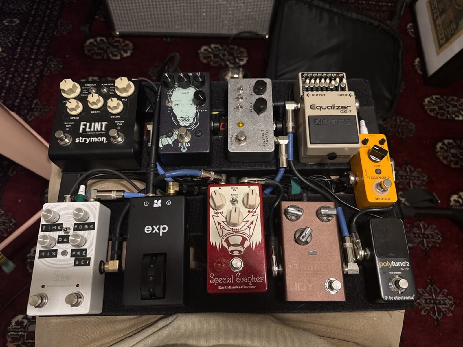 Pedalboard by samuel_aaron featuring Strymon Flint V2, Walrus Audio Julia, and Fairfield Circuitry The Unpleasant Surprise and 7 more pieces of gear