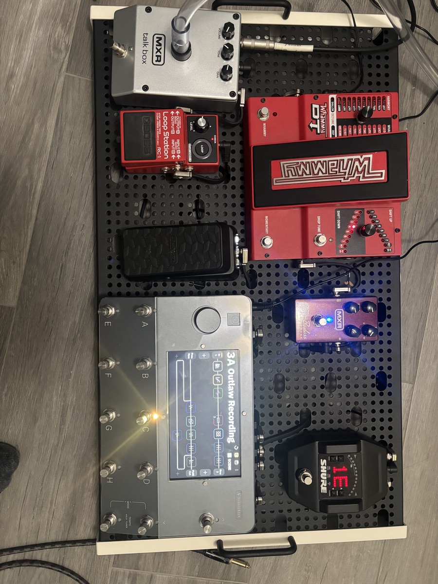 Metal Pedalboard by bradys_riffs featuring Neural DSP Quad Cortex, GLXD16 Guitar Pedal Wireless, and MXR Super Badass Variac Fuzz and 5 more pieces of gear