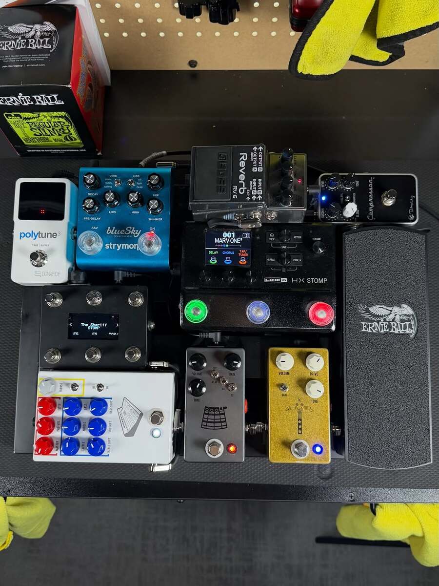 Pedalboard by marvensroom featuring Ernie Ball VP 40th Anniversary Volume Pedal, JHS Morning Glory, and JHS The Kilt V2 and 6 more pieces of gear