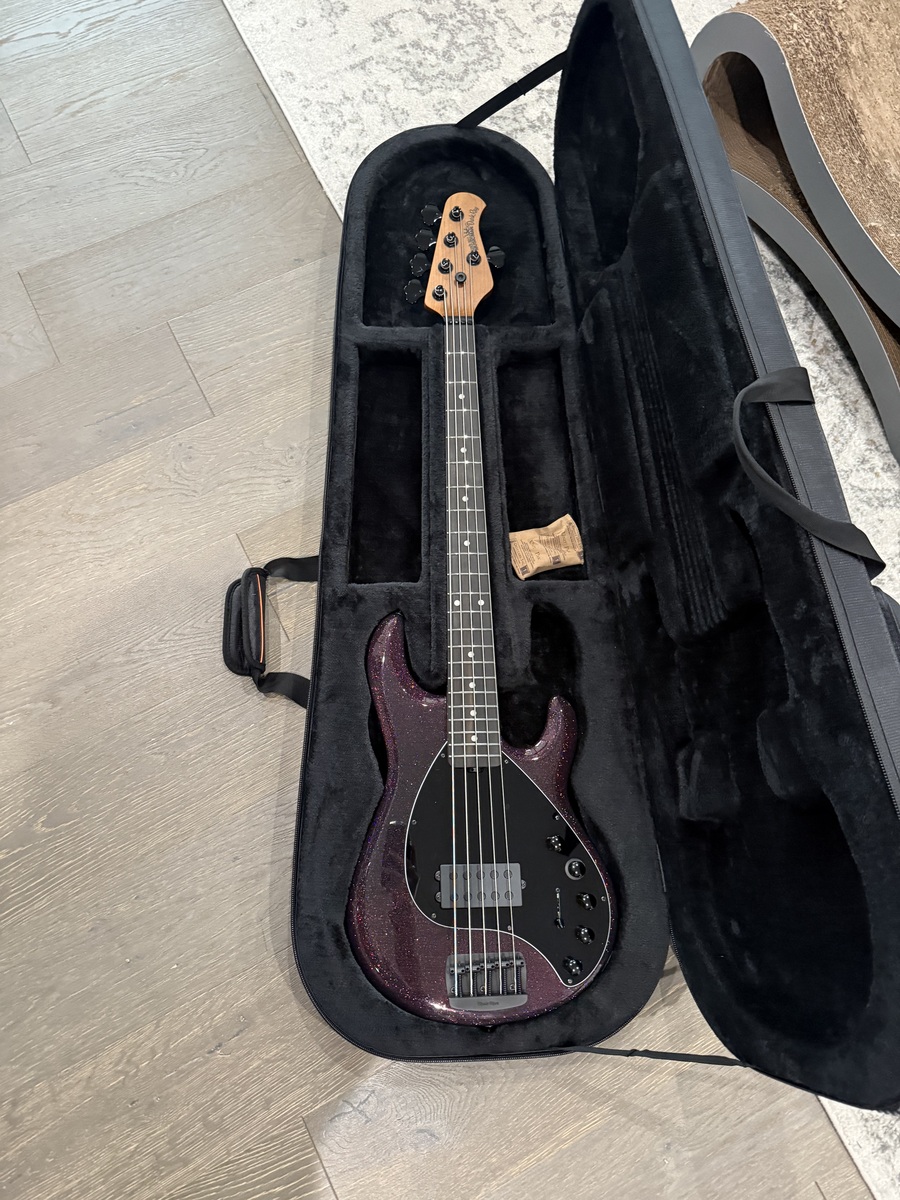 Music Gear Setup by alexaaschaeferr featuring Ernie Ball Music Man DarkRay Bass Guitar - with Ebony Fingerboard