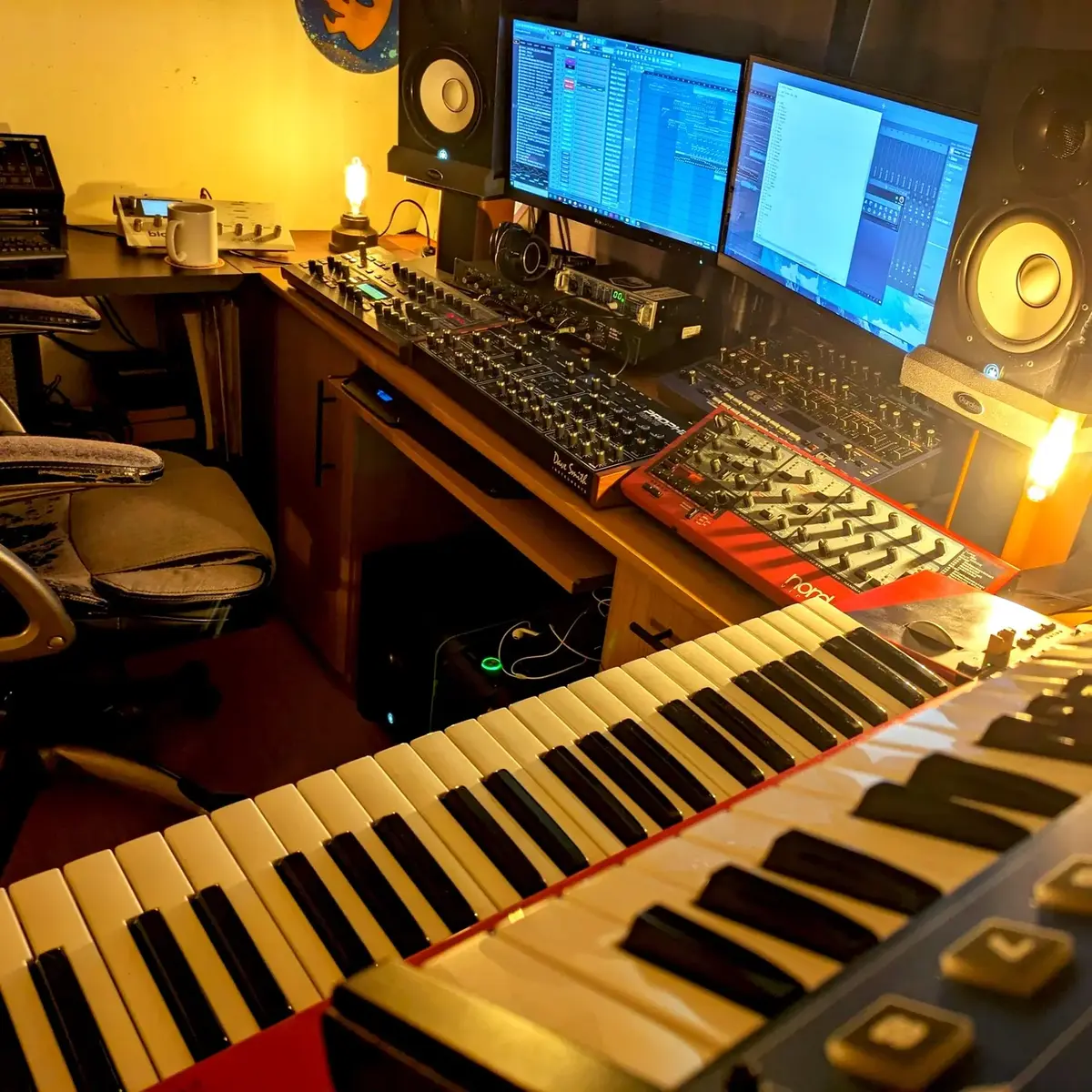 Electronic Studio Setup by dawnchaser featuring Novation Mininova, Clavia Nord Lead 3, and Nord Lead 2X Rack and 11 more pieces of gear