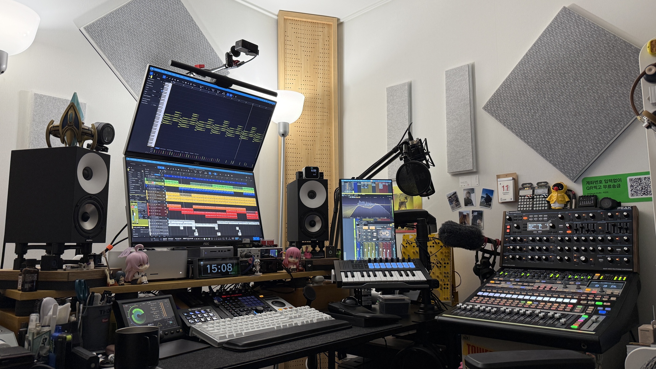 Electronic Studio Setup by chester_park featuring Amphion One12 4.5" Passive Studio Monitors, Apple Mac Studio, and RME Fireface UCX II and 9 more pieces of gear
