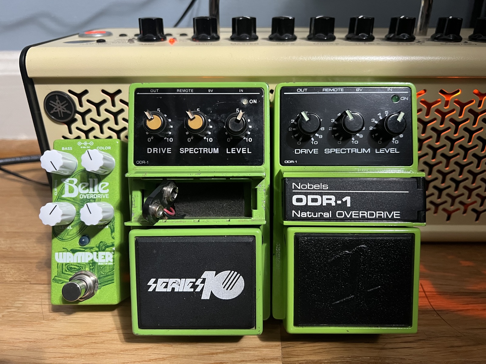 Country Pedalboard by sprucebringsteen featuring Nobels ODR-1 Natural Overdrive, Nobels ODR-1 Overdrive (1990s), and Wampler Belle