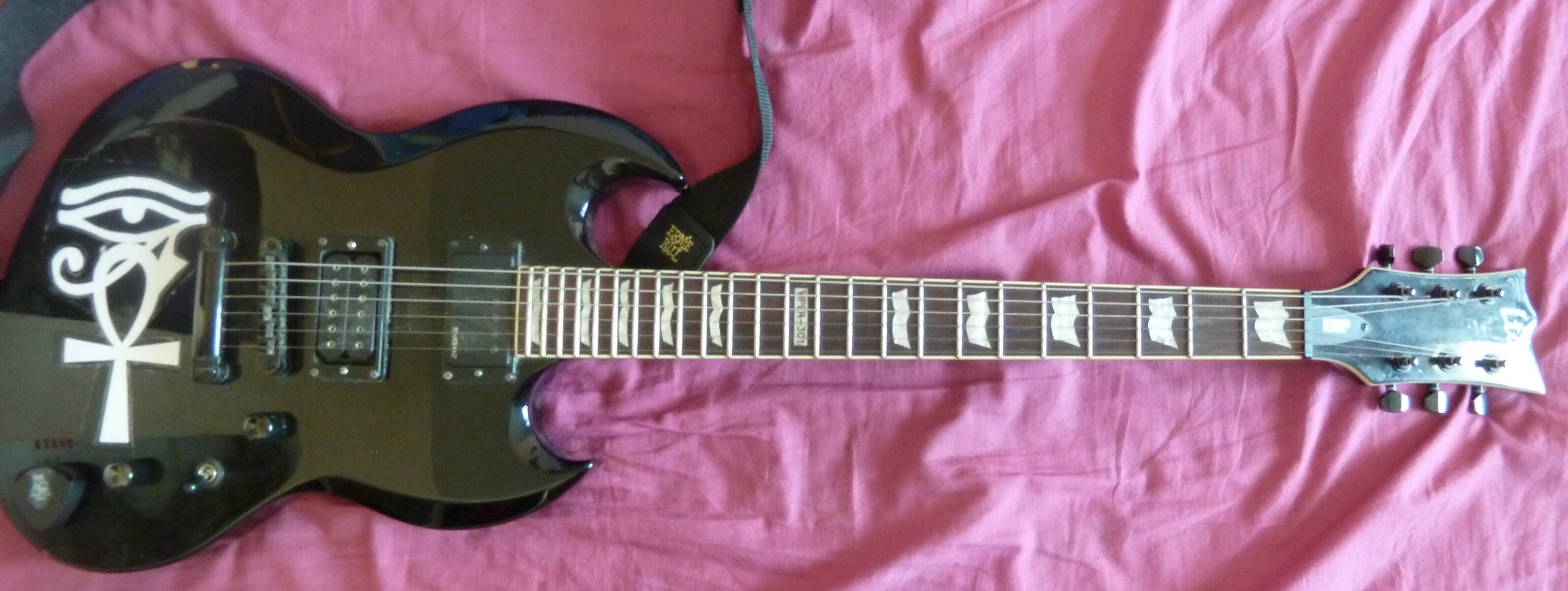 Metal Music Gear Setup by mrjburton featuring LTD Viper 301, DiMarzio DP100 Super Distortion, and Ernie Ball Guitar Strap and 1 more piece of gear