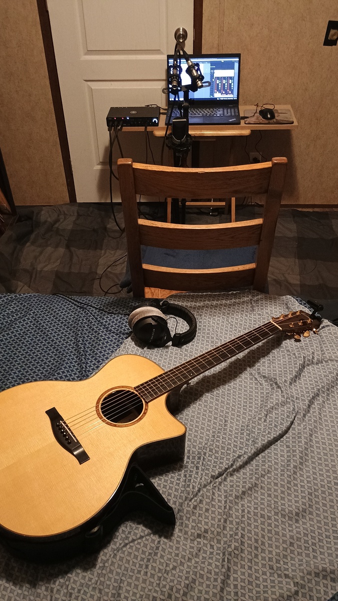 Electronic Studio Setup by acoustic777 featuring Eastman AC722CE, Elixir Nanoweb Phosphor Bronze (Medium: .013-.056), and Korg Sledgehammer Pro and 7 more pieces of gear