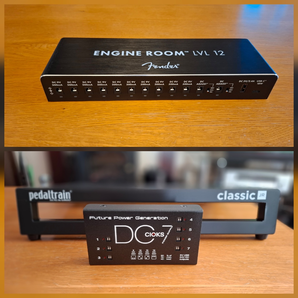 Metal Pedalboard by lloydys featuring CIOKS DC7 Power Supply and Fender Engine Room LVL12 Power Supply