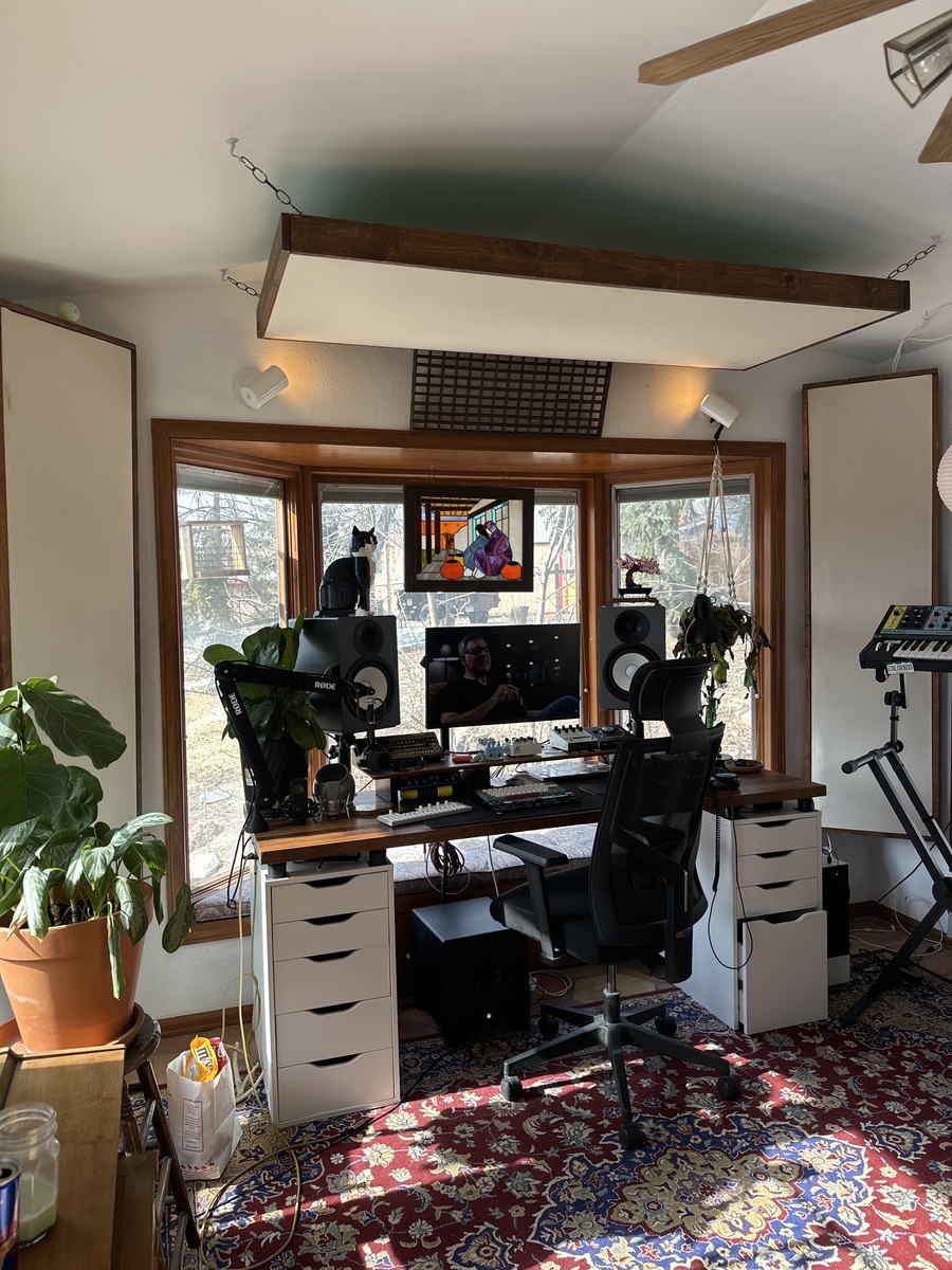 Electronic Studio Setup by judahsmrl featuring Yamaha HS8, Moog Grandmother, and Teenage Engineering OP-1 Field and 6 more pieces of gear