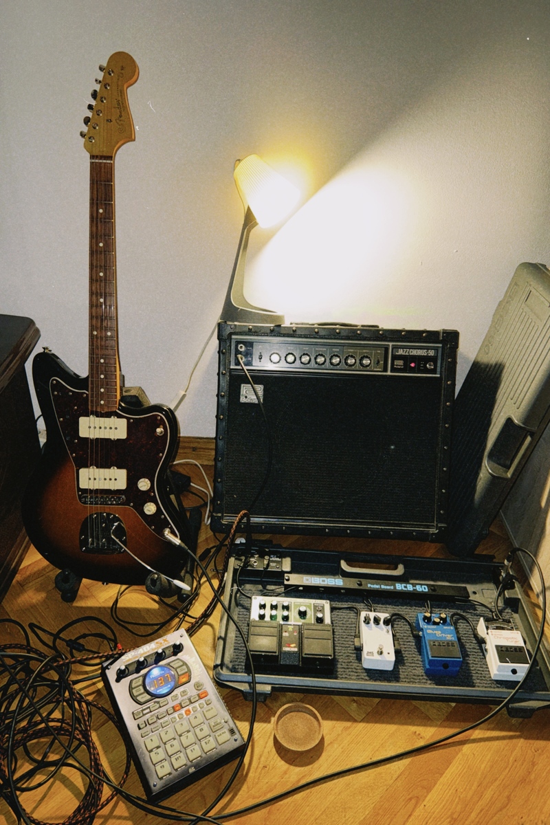 Boss Pedalboard by ivica featuring Fender Jazzmaster Vintera 60s Modified, Boss RE-20 Space Echo, and JHS 3 Series Chorus and 5 more pieces of gear