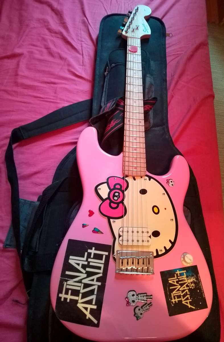 Metal Music Gear Setup by mrjburton featuring Squier Hello Kitty Stratocaster