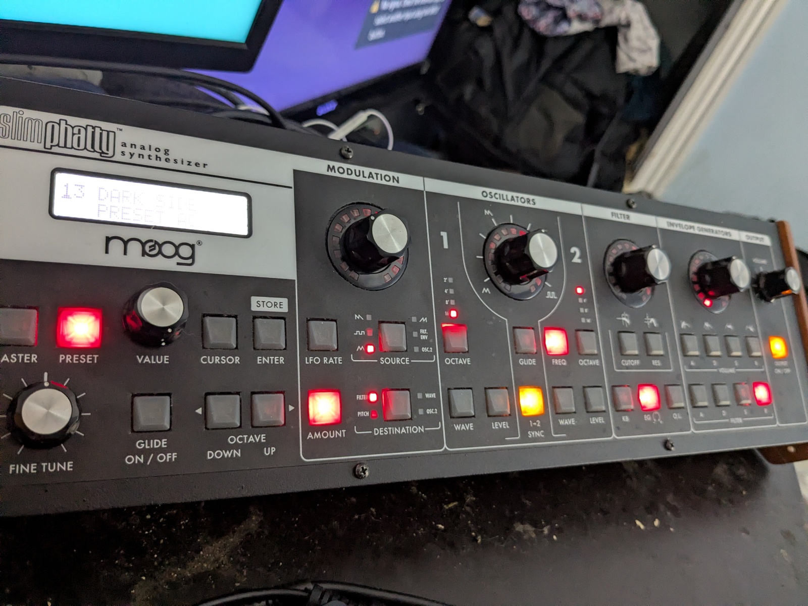 Electronic Studio Setup by stereoimagery featuring Moog Slim Phatty