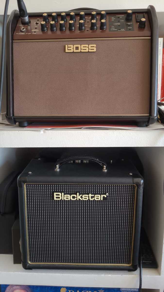 Blackstar Music Gear Setup by aravin_dhillon featuring Blackstar HT-1R 1 Watt Tube Amp and Boss ACS Acoustic Singer Live