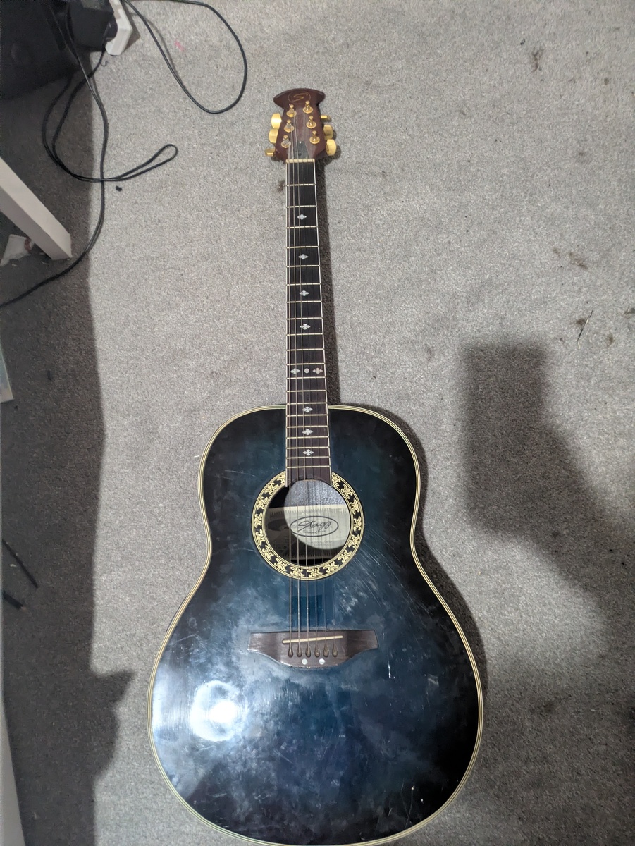 Music Gear Setup by isly featuring Stagg A4006-BK Shallow Bowl Electro-Acoustic Guitar