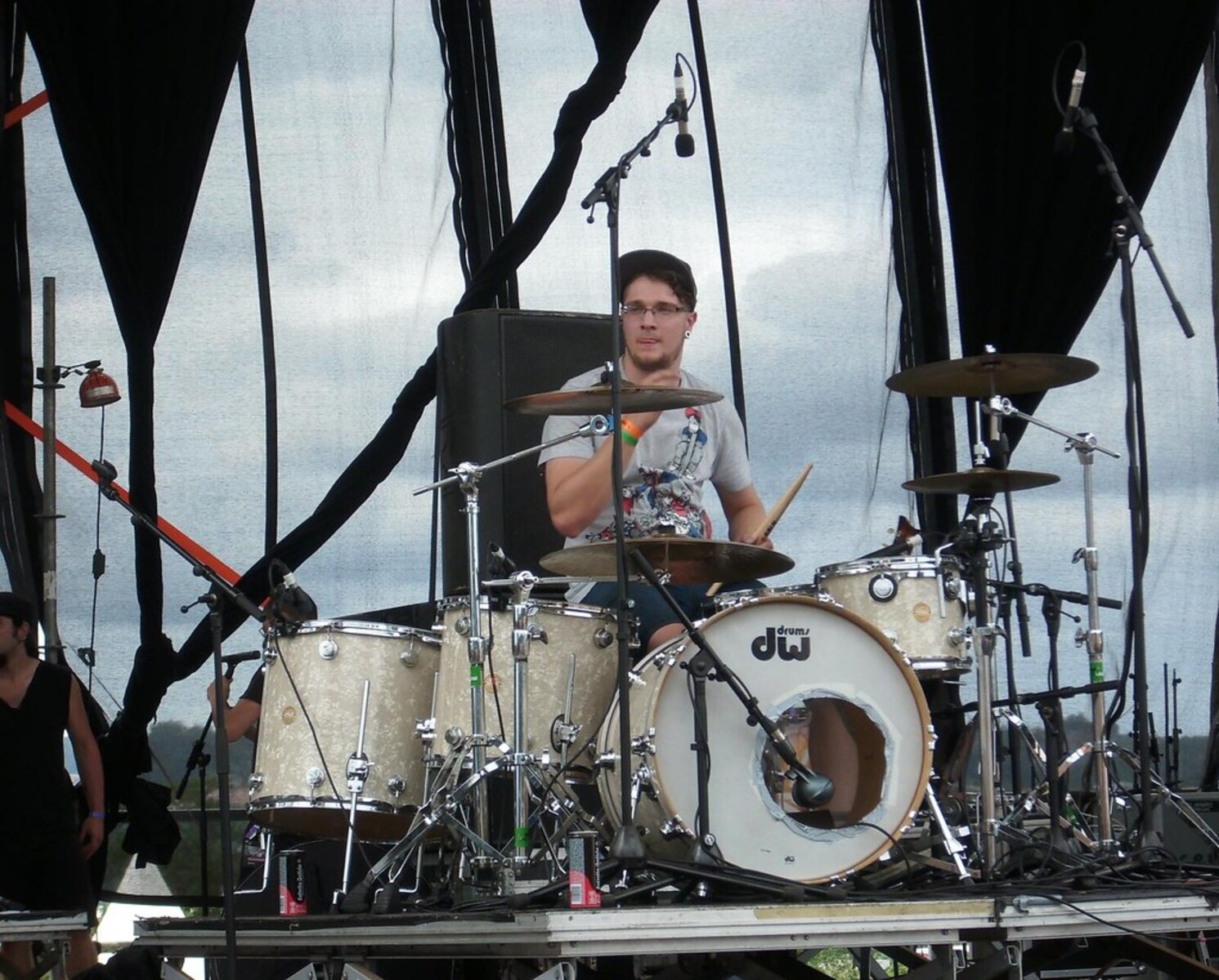 Drum Kit by robertore featuring dw white glass finish