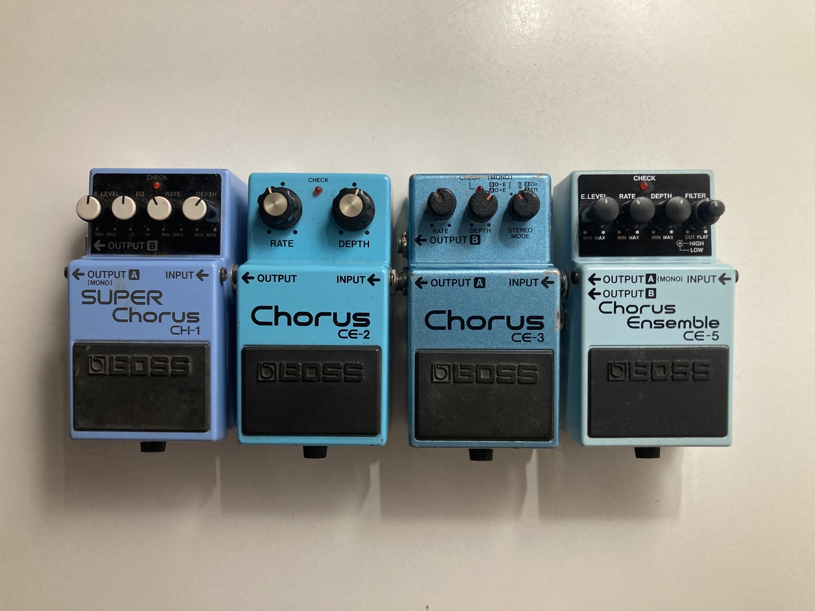 Pedalboard by alecani featuring Boss CH-1 Super Chorus, Boss CE-2 Chorus, and Boss CE-3 Chorus and 1 more piece of gear