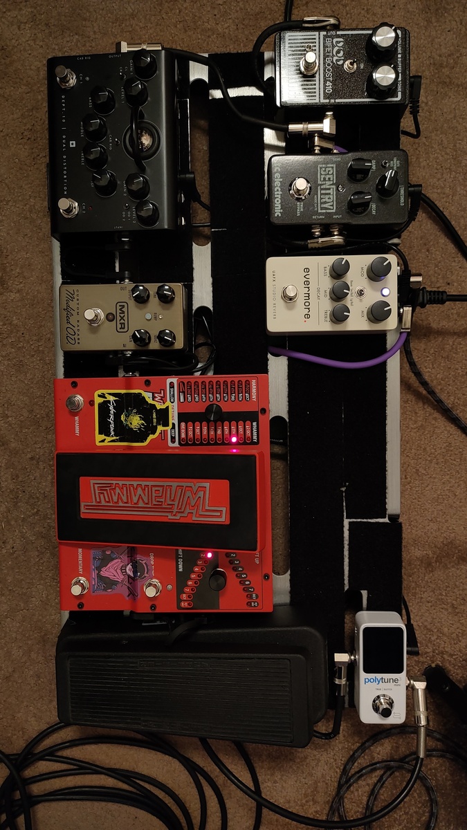 Metal Pedalboard by andreaforti featuring TC Electronic Polytune Mini, Dunlop GCB-95 Cry Baby, and DigiTech Whammy DT and 5 more pieces of gear