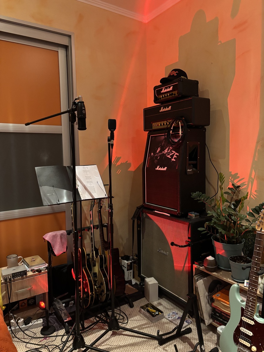 Marshall Amp Rig by jeffyaldridge featuring Marshall JTM45 2245 30W Reissue Tube Guitar Amp Head, Marshall 1960BHW, and Marshall Lead 12 Head and 6 more pieces of gear