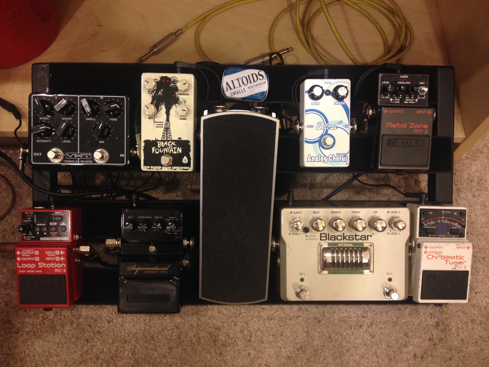 Music Gear Setup by narcist featuring Ernie Ball 6180 VP JR. Passive Volume Pedal, Boss TU-2 Chromatic Tuner, and Boss RC-3 Loop Station and 6 more pieces of gear