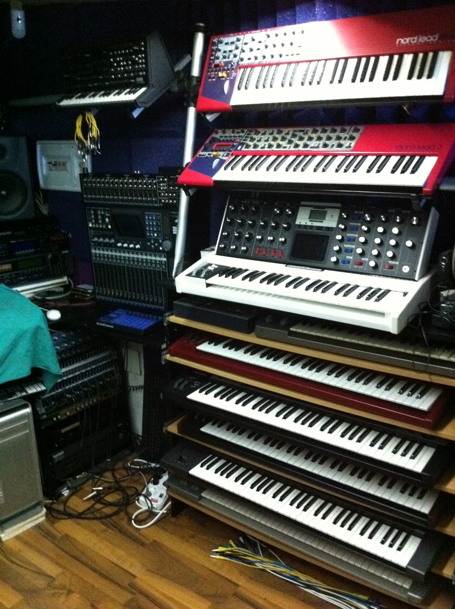 Clavia Nord Music Gear Setup by rettervondunkel featuring Clavia Nord Lead 2X Synthesizer, Clavia Nord Lead 3, and Korg MS-20 and 1 more piece of gear